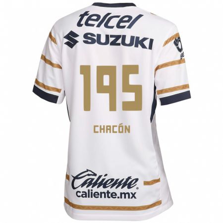 Kandiny Hombre Camiseta Eduardo Chacón #195 Obsidiana Blanca 1ª Equipación 2024/25 La Camisa