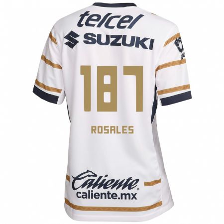 Kandiny Hombre Camiseta Alonso Rosales #187 Obsidiana Blanca 1ª Equipación 2024/25 La Camisa