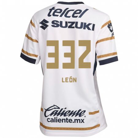 Kandiny Hombre Camiseta Andryk León #332 Obsidiana Blanca 1ª Equipación 2024/25 La Camisa