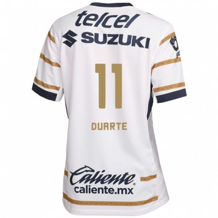 Kandiny Hombre Camiseta Luz Duarte #11 Obsidiana Blanca 1ª Equipación 2024/25 La Camisa