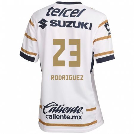 Kandiny Hombre Camiseta Catherine Rodriguez #23 Obsidiana Blanca 1ª Equipación 2024/25 La Camisa