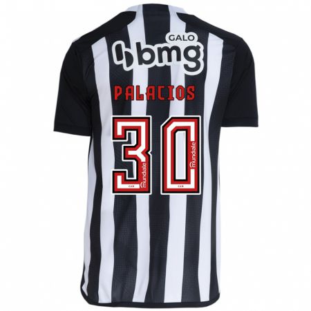 Kandiny Uomo Maglia Brahian Palacios #30 Bianco Nero Kit Gara Home 2024/25 Maglietta