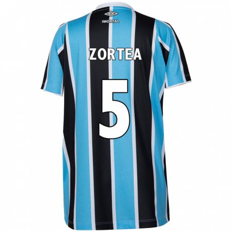 Kandiny Uomo Maglia Bernardo Zortea #5 Blu Nero Bianco Kit Gara Home 2024/25 Maglietta