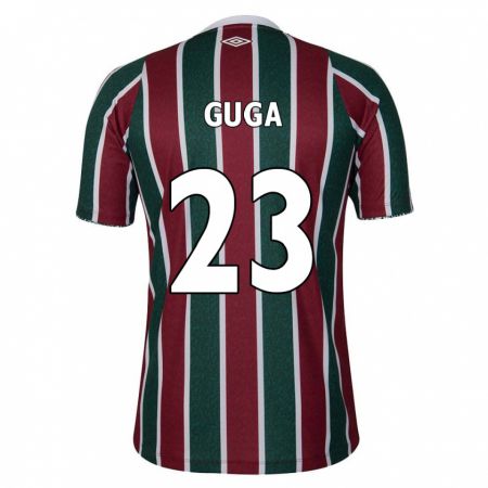 Kandiny Hombre Camiseta Guga #23 Verde Granate Blanco 1ª Equipación 2024/25 La Camisa