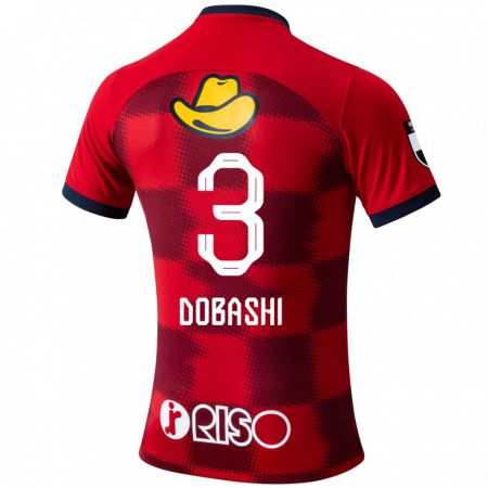 Kandiny Uomo Maglia Ryunosuke Dobashi #3 Rosso Blu Bianco Kit Gara Home 2024/25 Maglietta