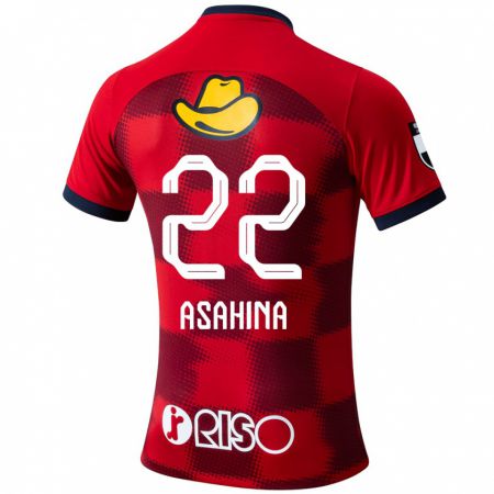 Kandiny Uomo Maglia Towa Asahina #22 Rosso Blu Bianco Kit Gara Home 2024/25 Maglietta