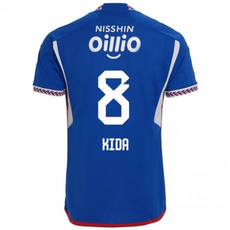 Kandiny Heren Takuya Kida #8 Blauw Wit Rood Thuisshirt Thuistenue 2024/25 T-Shirt