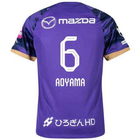 Kandiny Heren Toshihiro Aoyama #6 Paars Wit Thuisshirt Thuistenue 2024/25 T-Shirt België