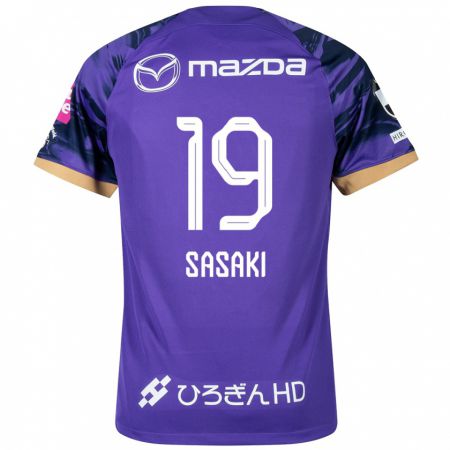 Kandiny Uomo Maglia Sho Sasaki #19 Viola Bianco Kit Gara Home 2024/25 Maglietta