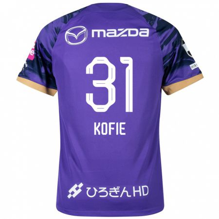 Kandiny Uomo Maglia Shota Kofie #31 Viola Bianco Kit Gara Home 2024/25 Maglietta