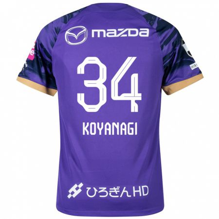 Kandiny Uomo Maglia Shu Koyanagi #34 Viola Bianco Kit Gara Home 2024/25 Maglietta