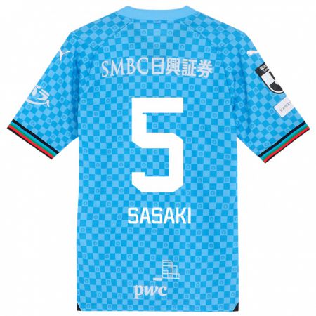 Kandiny Uomo Maglia Asahi Sasaki #5 Azzurro Blu Kit Gara Home 2024/25 Maglietta