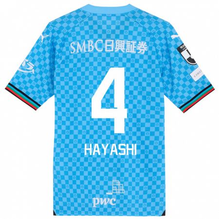 Kandiny Heren Shunsuke Hayashi #4 Azuur Blauw Thuisshirt Thuistenue 2024/25 T-Shirt