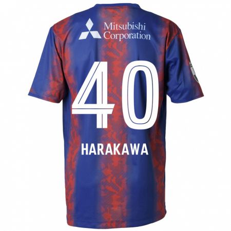 Kandiny Uomo Maglia Riki Harakawa #40 Blu Rosso Kit Gara Home 2024/25 Maglietta