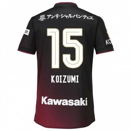 KandinyメンズFuga Koizumi#15ブラックレッドホームシャツ2024/25ジャージーユニフォーム