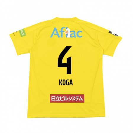 Kandiny Uomo Maglia Taiyo Koga #4 Giallo Nero Kit Gara Home 2024/25 Maglietta