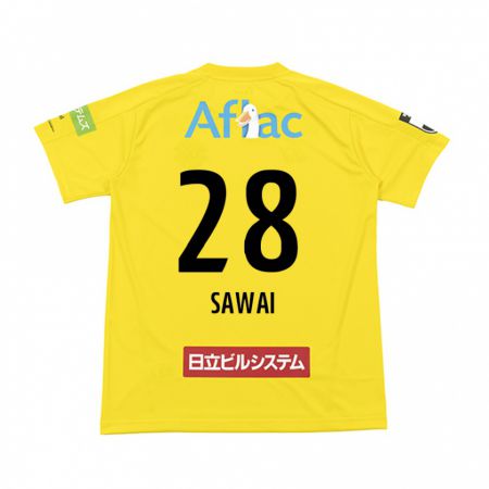 Kandiny Hombre Camiseta Retsu Sawai #28 Amarillo Negro 1ª Equipación 2024/25 La Camisa