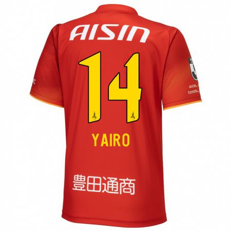 Kandiny Heren Mahito Yairo #14 Rood Wit Geel Thuisshirt Thuistenue 2024/25 T-Shirt België