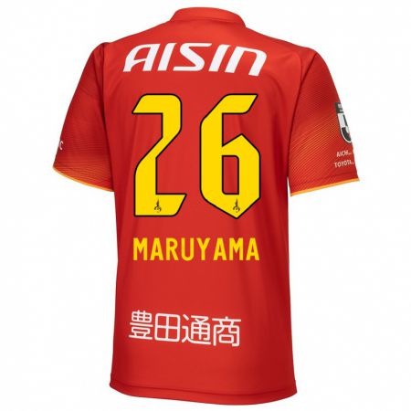 Kandiny Uomo Maglia Serato Maruyama #26 Rosso Bianco Giallo Kit Gara Home 2024/25 Maglietta