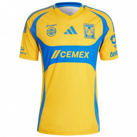 Kandiny Heren Jordy Caicedo #0 Goud Geel Thuisshirt Thuistenue 2024/25 T-Shirt