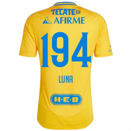 Kandiny Hombre Camiseta Juan Luna #194 Oro Amarillo 1ª Equipación 2024/25 La Camisa