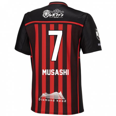 Kandiny Heren Musashi Suzuki #7 Rood Zwart Thuisshirt Thuistenue 2024/25 T-Shirt België