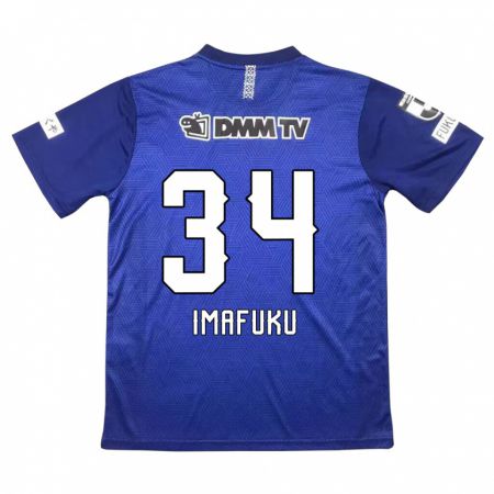 Kandiny Uomo Maglia Kennosuke Imafuku #34 Blu Scuro Kit Gara Home 2024/25 Maglietta