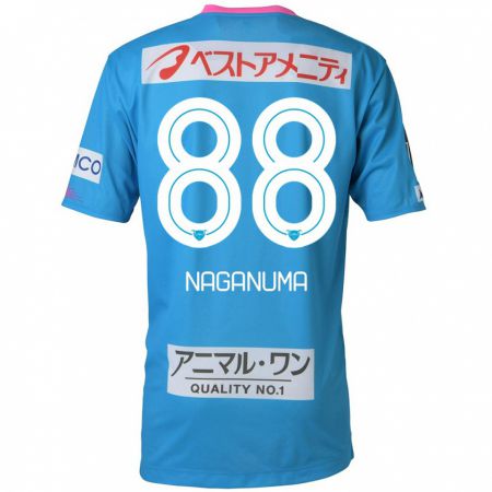 Kandiny Heren Yoichi Naganuma #88 Blauw Roze Thuisshirt Thuistenue 2024/25 T-Shirt België