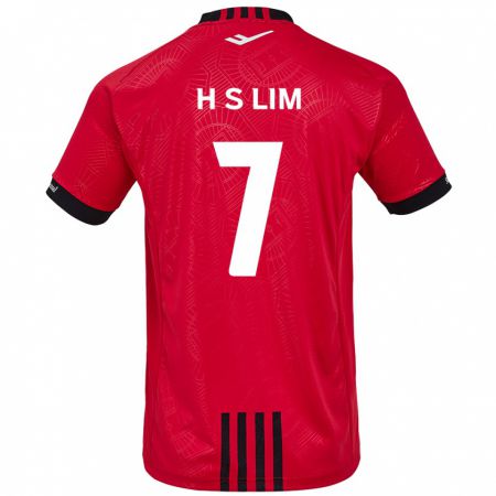 Kandiny Uomo Maglia Sang-Hyub Lim #7 Rosso Nero Kit Gara Home 2024/25 Maglietta