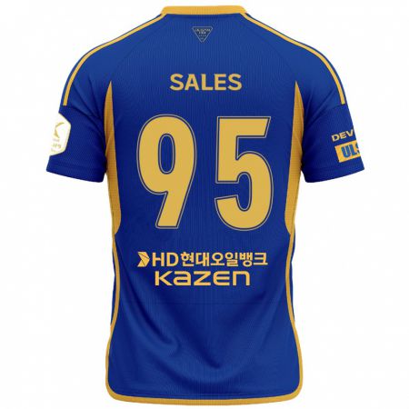 Kandiny Herren Matheus Sales #95 Blau Gelb Heimtrikot Trikot 2024/25 T-Shirt Österreich