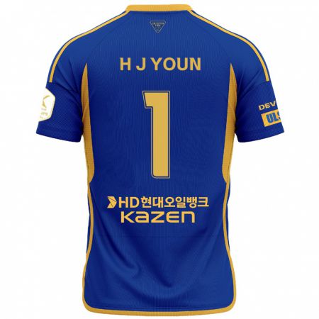 Kandiny Uomo Maglia Je-Hun Youn #1 Blu Giallo Kit Gara Home 2024/25 Maglietta