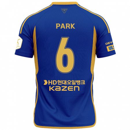 Kandiny Heren Jun Park #6 Blauw Geel Thuisshirt Thuistenue 2024/25 T-Shirt