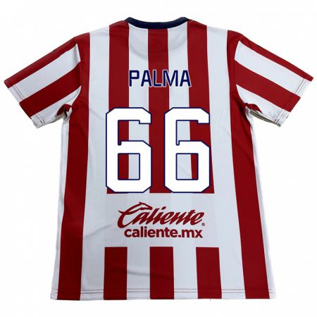 Kandiny Heren Arturo Palma #66 Rood Wit Thuisshirt Thuistenue 2024/25 T-Shirt België