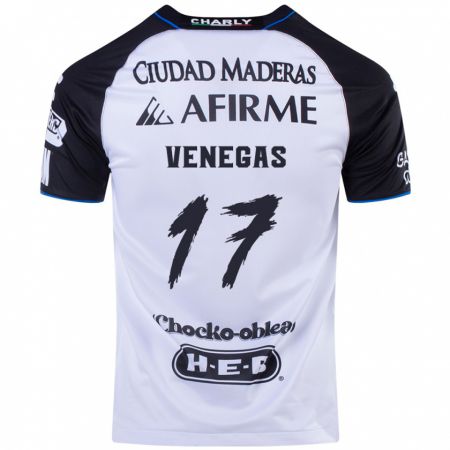 Kandiny Uomo Maglia Francisco Venegas #17 Nero Blu Kit Gara Home 2024/25 Maglietta