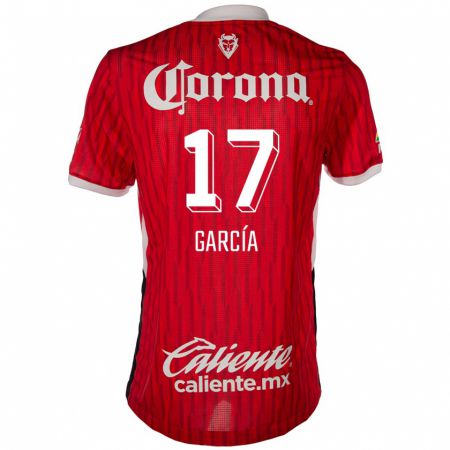 Kandiny Uomo Maglia Brian García #17 Rosso Bianco Kit Gara Home 2024/25 Maglietta