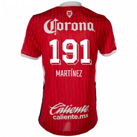 Kandiny Uomo Maglia Kevin Martínez #191 Rosso Bianco Kit Gara Home 2024/25 Maglietta