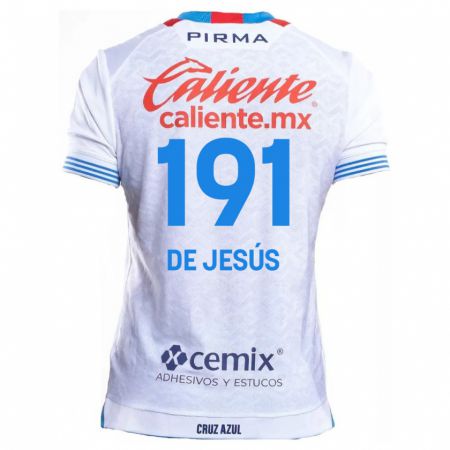 Kandiny Uomo Maglia Luis De Jesús #191 Bianco Blu Kit Gara Away 2024/25 Maglietta