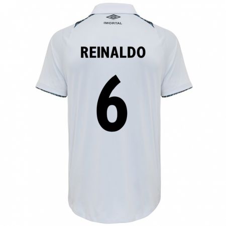 Kandiny Hombre Camiseta Reinaldo #6 Blanco Azul 2ª Equipación 2024/25 La Camisa