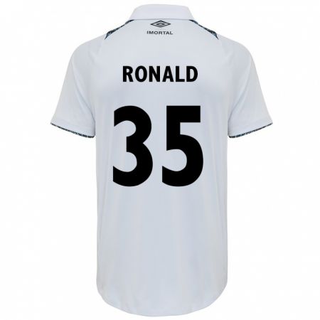 Kandiny Herren Ronald Falkoski #35 Weiß Blau Auswärtstrikot Trikot 2024/25 T-Shirt Österreich