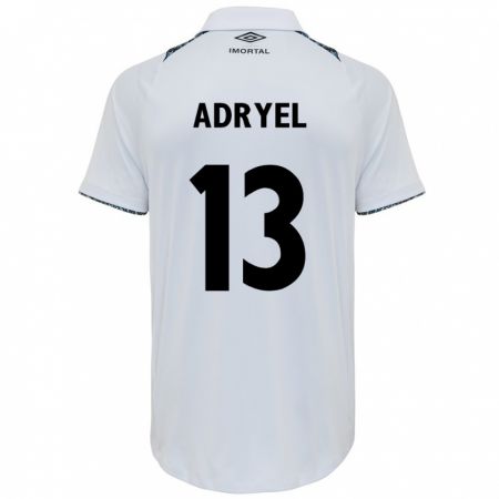 Kandiny Hombre Camiseta Adryel #13 Blanco Azul 2ª Equipación 2024/25 La Camisa