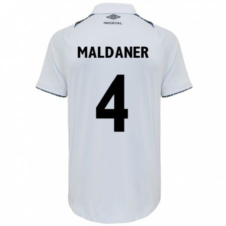 Kandiny Uomo Maglia Pati Maldaner #4 Bianco Blu Kit Gara Away 2024/25 Maglietta