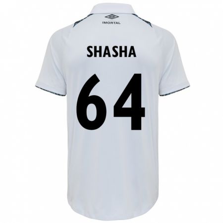 Kandiny Hombre Camiseta Shashá #64 Blanco Azul 2ª Equipación 2024/25 La Camisa