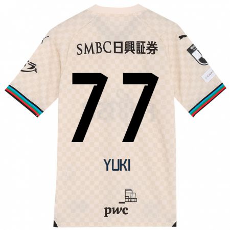 Kandiny Uomo Maglia Yuki Yamamoto #77 Bianco Grigio Kit Gara Away 2024/25 Maglietta