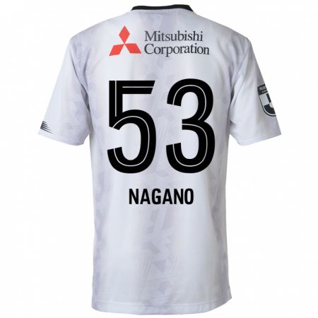 Kandiny Heren Shuto Nagano #53 Wit Zwart Uitshirt Uittenue 2024/25 T-Shirt