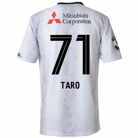 Kandiny Uomo Maglia Ryotaro Araki #71 Bianco Nero Kit Gara Away 2024/25 Maglietta