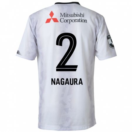 Kandiny Uomo Maglia Koshi Nagaura #2 Bianco Nero Kit Gara Away 2024/25 Maglietta