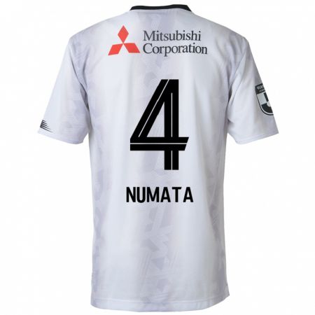 Kandiny Uomo Maglia Seisa Numata #4 Bianco Nero Kit Gara Away 2024/25 Maglietta