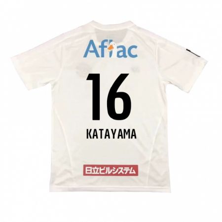 Kandiny Heren Eiichi Katayama #16 Wit Zwart Uitshirt Uittenue 2024/25 T-Shirt