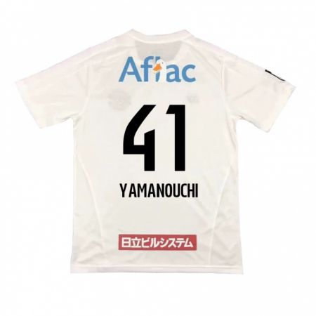 Kandiny Uomo Maglia Yusei Yamanouchi #41 Bianco Nero Kit Gara Away 2024/25 Maglietta