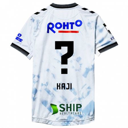 Kandiny Hombre Camiseta Rihito Kaji #0 Blanco Negro 2ª Equipación 2024/25 La Camisa